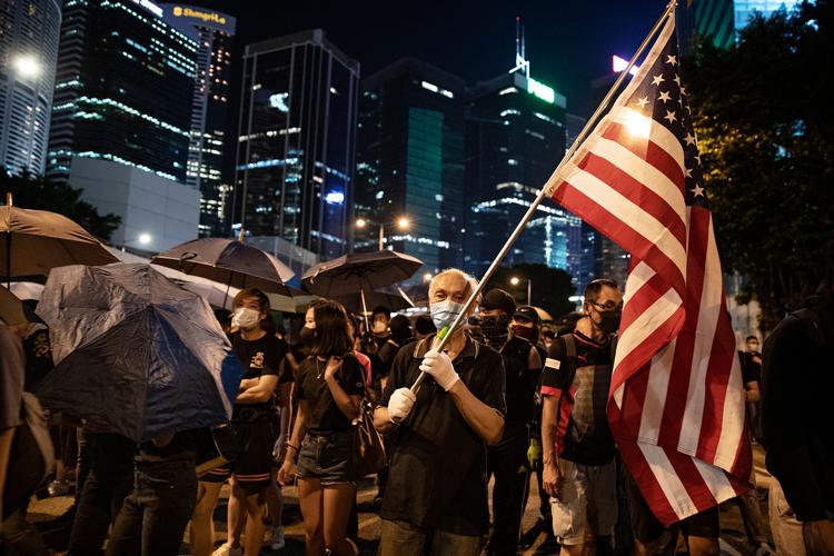 Demonstranterne i Hongkong har længe håbet på støtte fra USA. Nu ser den ud til at være på vej. Foto: Jacob Ehrbahn/POLFOTO