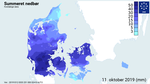 En halv måneds nedbør har ramt i løbet af et døgn i det sydøstlige Jylland. 