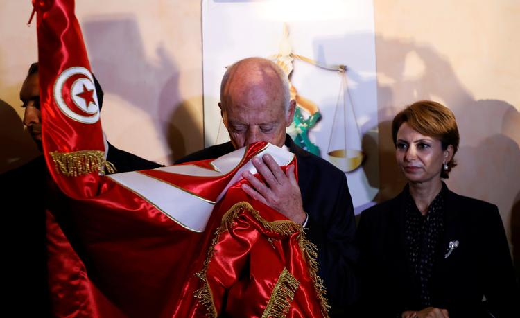 Kais Saied er professor i forfatningsret. Foto: Zoubeir Souissi/Ritzau Scanpix