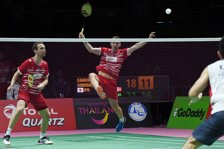 Mathias Boe (tv.) og Mads Conrad-Petersen (th.) har fået en fin start på deres nye samarbejde. Foto: Romeo Gacad/Ritzau Scanpix