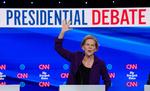 Det var alle mod senator Elizabeth Warren, da Demokraterne natten til onsdag dansk tid afholdt endnu en valgdebat. På alt lige fra sundhedspolitik og skattepolitik til retsvæsenet blev den venstreorienterede politikers reformforslag kritiseret som værende 'urealistiske' og 'umulige at gennemføre'. Foto: Shannon Stapleton/Ritzau Scanpix