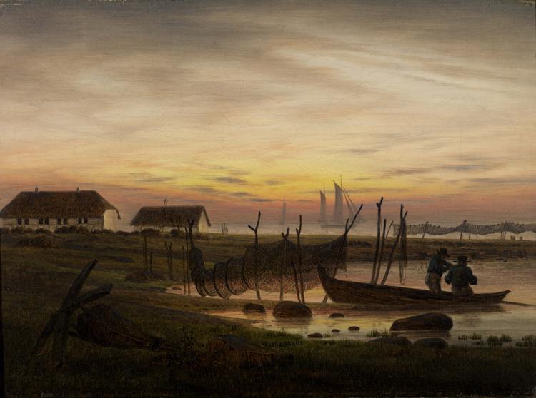 Man må aldrig forpasse chancen for at se et maleri af Caspar David Friedrich. Så afsted til Den Hirschsprungske Samling. Her er det ’Kystlandskab i aftenlys’ fra 1818.   Foto: Michael Haydn