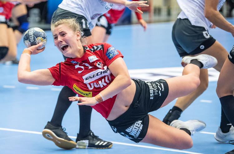 Team Esbjerg og Vilde Mortensen Ingstad skal håndtere et hårdt program i den kommende tid. Foto: John Randeris/Ritzau Scanpix