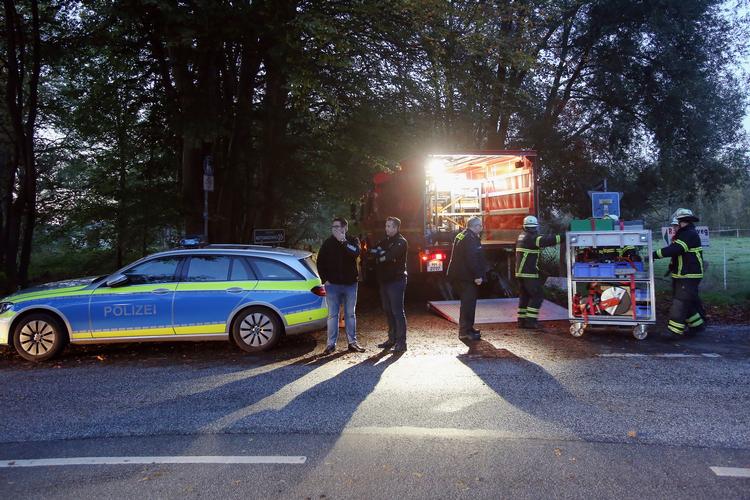 Lufthavnen i Hamburg er sent onsdag aften åbnet igen, efter at de tyske myndigheder onsdag lukkede lufthavnen ned for at fjerne en bombe fra Anden Verdenskrig. Foto: Bodo Marks/Ritzau Scanpix