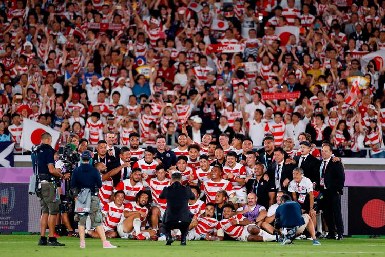 Sejren over Skotland i den sidste gruppekamp ved VM cementerede Japans store opblomstring i rug
   Foto: Odd Andersen/Ritzau Scanpix