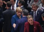EU's stats- og regeringschefer tog fredag eftermiddag en første runde om budgettet, der skal dække årene fra 2021 til 2027. Foto: Aris Oikonomou/Ritzau Scanpix