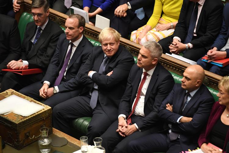 I weekenden forsøgte den britiske premierminister Boris Johnson at få sin nye aftale om brexit vedtaget i underhuset, men aftemningen blev udskudt. Foto: UK Parliament/Jessica Taylor Foto: Uk Parliament/Ritzau Scanpix