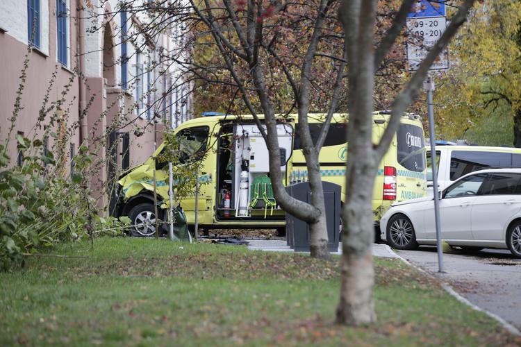 Billede af ambulancen i Oslo Foto: Stian Lysberg Solum/Ritzau Scanpix