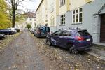 Gerningsmanden koliderede med køretøjer under tyveriet af ambulancen.  Foto: Håkon Mosvold Larsen/Ritzau Scanpix