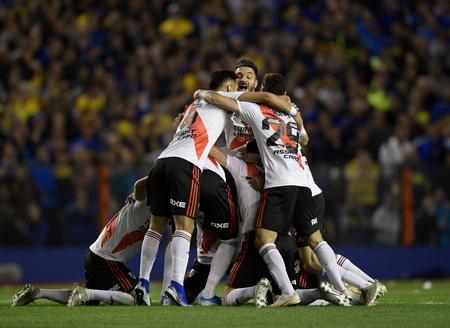 Argentinske River Plate vandt samlet 2-1 over ærkerivalerne Boca Juniors i Copa Libertadores. Dermed er holdet klar til finalen i turneringen.
   Foto: Juan Mabromata/Ritzau Scanpix