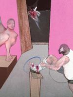 Francis Bacon var en intellektuel maler, der hentede sin inspiration i litteraturen. I særdeleshed i den klassiske. Her er det 'Oedipus and the Sphinx after Ingres'. Foto: The Estate of Francis Bacon. All rights reserved. DACS/
Artimage 2019. Photo: Prudence Cuming Associates Ltd