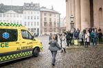 Gårsdagens retsmøde i Københavns Byretblev forkortet, da den tiltalte fik et ildebefindende og måtte hentes i ambulance. Foto: Niels Christian Vilmann/Ritzau Scanpix