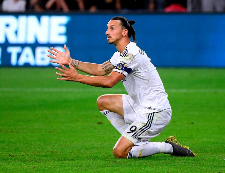 Zlatan Ibrahimovic scorede i sin måske sidste kamp for Galaxy.  Foto: Harry How/Ritzau Scanpix