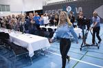 Pernille Vermund på vej på talerstolen ved Nye Borgerliges årsmøde i Vejle i dag. Foto: Claus Fisker/Ritzau Scanpix
