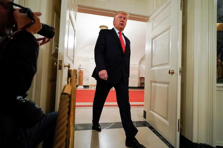 Den amerikanske præsident, Donald Trump, sagde søndag eftermiddag dansk tid, at amerikanske soldater, har dræbt IS-leder, Abu Bakr al-Baghdadi, som står øverst på USA's liste over eftersøgte personer.  Foto: Joshua Roberts/Ritzau Scanpix