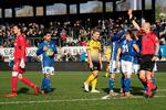 Horsens-målmanden Michael Lansing (tv.) var en af to sidste skanser, der så rødt i 14. runde af Superligaen.  Foto: Claus Bech/Ritzau Scanpix