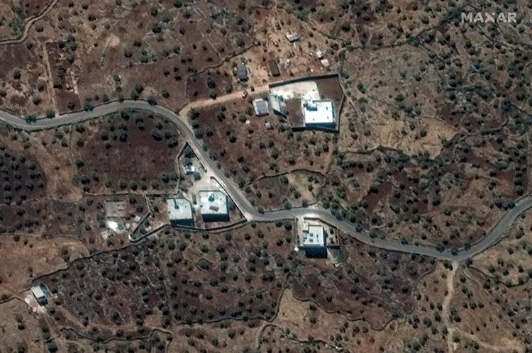 Lederen af Islamisk Stat, Abu Bakr al-Baghdadi, opholdt sig i nærheden af byen Barisha i det nordvestlige Syrien.   Foto: Handout ./Ritzau Scanpix