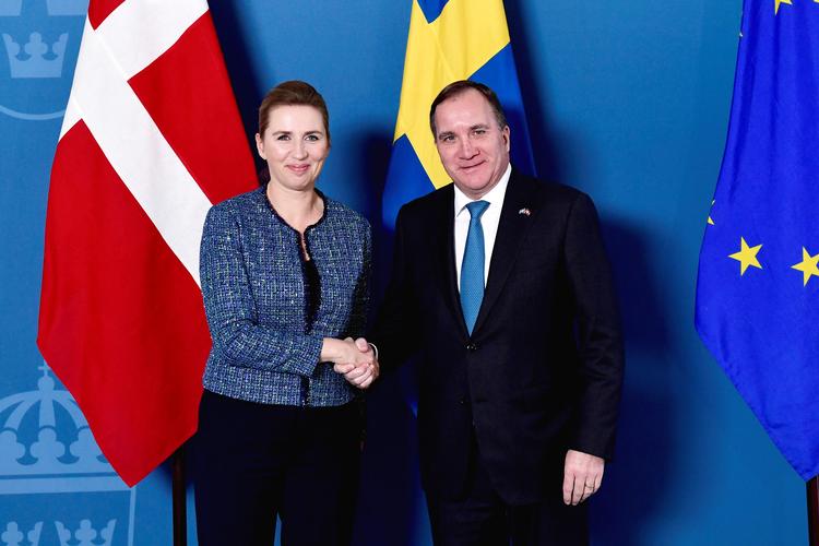 
    Statsminister Mette Frederiksen og den svenske kollega Stefan Lofven. Foto: Tt News Agency/Ritzau Scanpix