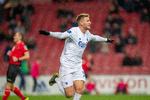 Udligningen til 1-1 mod FC Nordsjælland var Nicklas Bendtners første scoring i Parken siden 11. oktober 2013, da Bendtner scorede begge Danmarks mål i 2-2-kampen mod Italien.
   Foto: Jan Sommer