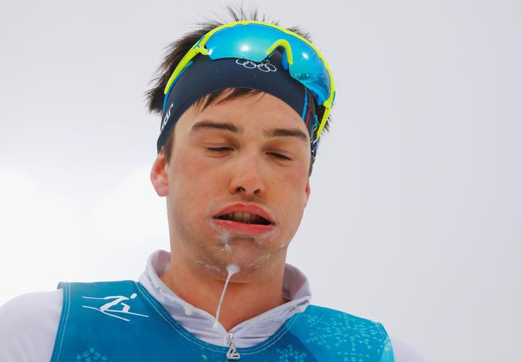  Max Haukes er aldrig sluttet i top-10 i en World Cup-afdeling. På billedet er han kommet i mål som nr. 36 på 50 km ved OL i 2018.  Foto: Kai Pfaffenbach/Ritzau Scanpix