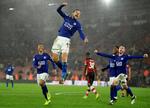 I sidste weekend kulminerede Leicesters højtflyvende sæson med 9-0-sejren og tre mål af Jamie Vardy mod Southmapton.
   Foto: Tony O'brien/Ritzau Scanpix