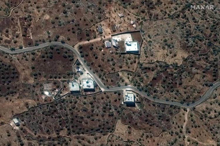 Det var her, at IS-leder al-Baghdadi blev dræbt, da han på flugt udløste et selvmordsbælte. Foto: Handout ./Ritzau Scanpix