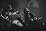 Mercyful Fate ses her under en koncert i 1985.    Foto: Morten Langkilde/POLFOTO