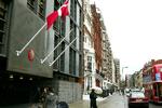 Danmarks ambassade i London får hævet sin årlige husleje til 14 millioner kroner i de næste 25 år. Foto: Bent Midstrup/Ritzau Scanpix