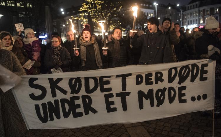 Det udløste store protester, da Blackstonei  december 2018 indgik en aftale med Frederiksberg Boligfond om at købe af blandt andet ejendommene i Den Sønderjyske By - et køb der dog blev annulleret.  Foto: Mogens Flindt
