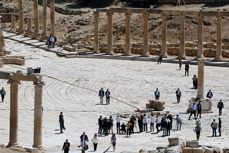 Ruinbyen Jerash er et yndet turistmål nord for Jordans hovedstad Amman (arkivfoto). Foto: Muhammad Hamed/Ritzau Scanpix