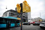 Den seneste tid har signalerne været dækket til, men poserne er nu fjernet efter der er kommet lys i lamperne. Foto: Jens Dresling/POLFOTO