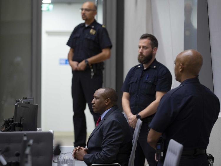 Bosco Ntaganda fotograferet i dag i retssalen i Haag.  Foto: Peter Dejong/Ritzau Scanpix