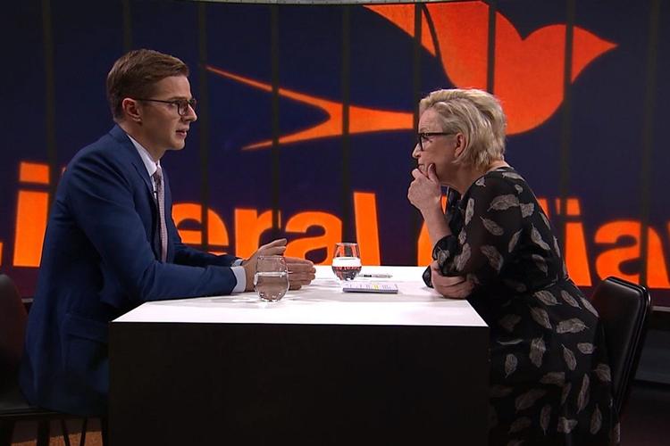 Alex Vanopslagh var første gæst i 'Makulator' med Tine Gøtzsche.  