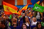 Højrefløjspartiet Vox står til at få et godt resultat ved søndagens parlamentsvalg i Spanien. Her ses tilhængere ved et vælgermøde i Santander i sidste uge. Foto: Ander Gillenea/Ritzau Scanpix