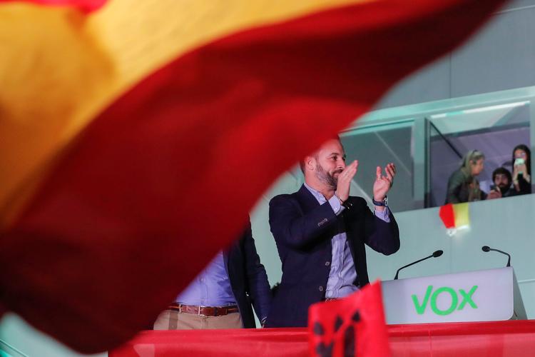 Det indvandringskritiske højreparti Vox stormer frem.  Foto: Susana Vera/Ritzau Scanpix