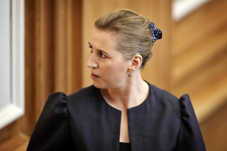 Mette Frederiksen fotograferet ved dagens spørgetime i Folketinget.  Foto: Jens Dresling/POLFOTO