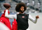  Colin Kaepernick har spillet 75 kampe i NFL, hvor han ikke har været på banen siden  december 2016.  Foto: Charles Rex Arbogast/Ritzau Scanpix