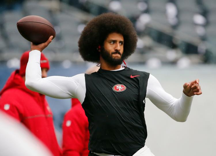  Colin Kaepernick har spillet 75 kampe i NFL, hvor han ikke har været på banen siden  december 2016.  Foto: Charles Rex Arbogast/Ritzau Scanpix