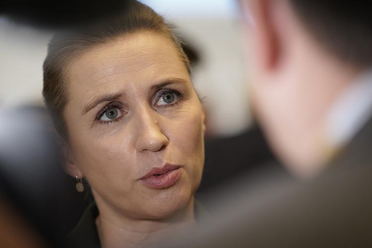 Statsminister Mette Frederiksen (S) holdt onsdag sit første møde om regeringens klimapartnerskaber med erhvervslivet. Foto: Niels Christian Vilmann/Ritzau Scanpix