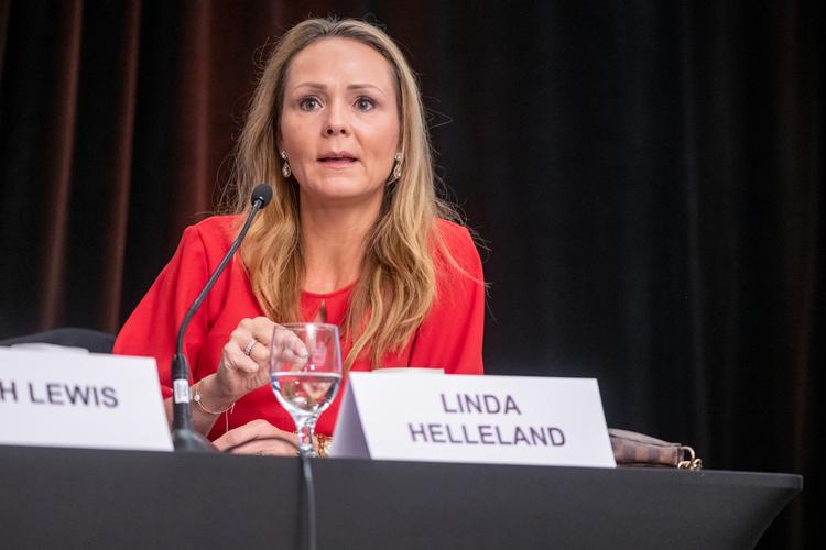 Linda Hofstad Helleland - her ved Play the Game-konferencen i Colorado Springs i år - er en markant stemme i dopingdebatten, hvor hun har turdet gå op imod magtfulde kræfter, for eksempel Rusland. Foto: Thomas Søndergaard/Play the Game