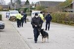 Politiet undersøger her spor efter drabet i Kundby. Foto: Martin Sylvest/Ritzau Scanpix