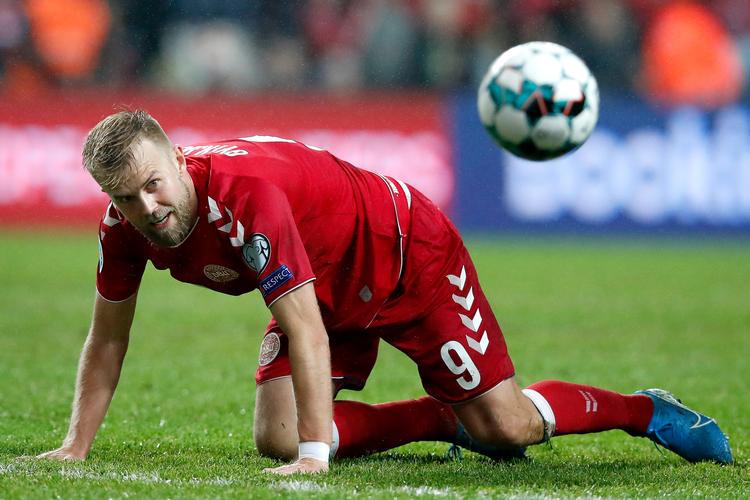 I 2019 har Christian Gytkjær scoret mod Schweiz, Luxembourg og 3 gange mod Gibraltar.
   Foto: Jens Dresling