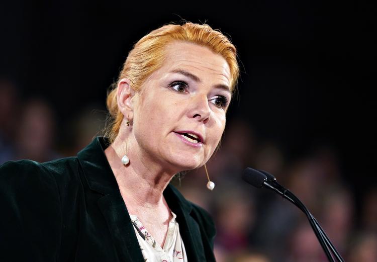 Venstres næstformand Inger Støberg under sin tale ved Venstres landsmøde i Herning Kongrescenter. Foto: Henning Bagger/Ritzau Scanpix