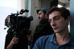 Instruktøren Levan Akin (t.v.) fandt den unge danser, Levan Gelbakhiani på Instagram, men der gik fem forsøg, før han indvilgede i at lade sig filme til det, der blev filmens altdominerende hovedrolle i 'I morgen danser vi'. Foto: Anka Gujabidze 