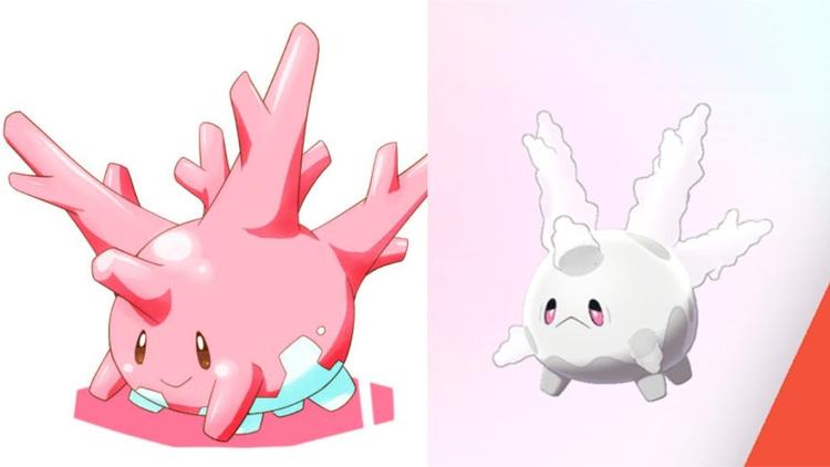 I den nyeste udgave af computerspillet Pokémon er koralpókemonen Corsola ved at uddø på grund af for varmt og forurenet vand i havene. Foto: The Pokemon Company/The Pokemon Company