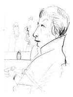 Lisbeth Rømer var tirsdag for tredje gang til afhøring i Undersøgelseskommissionen. Tegning fra tidligere afhøring. Foto: Claus Nørregaard/POLITIKEN