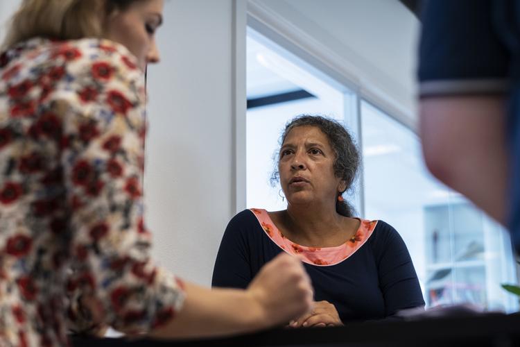 På Søndervangskolen i Aarhus det taget 11 år at løfte skolens karakterer og nedbringe elevernes fravær. Her ses skolens leder Rani Hørlyck. Foto: Joachim Ladefoged