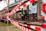 Blokaden foran Den Danske Filmskole fortsætter. Eleverne blokerer indgangen og kræver rektor Vinca Wiedemanns afgang. Foto: Gregers Tycho  Foto: Gregers Tycho/Ritzau Scanpix