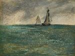 Manet-maleriet blev fundet bag en bogreol, pakket ind i avispapir hos den 80-årige tyske mand, der var søn af Hitlers kunstsamler. 
Édouard Manet 'Temps d’orage' (1873), Olie på canvas, 55 x 72.5 cm. Kunstmuseum Bern, Legat Cornelius Gurlitt 2014.  Foto: Mick Vincenz/kunstmuseum Bern und Kunst- und Ausstellungshalle der Bundesrepublik Deutschland Gmbh