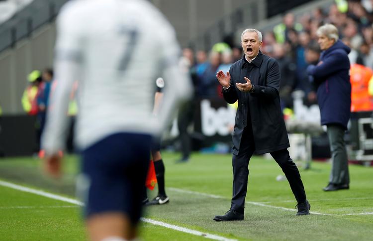 José Mourinho kunne være en tilfreds mand lørdag eftermiddag, for hans nye hold, Tottenham, fandt tilbage til vindersporet mod West Ham.   Foto: David Klein/Ritzau Scanpix